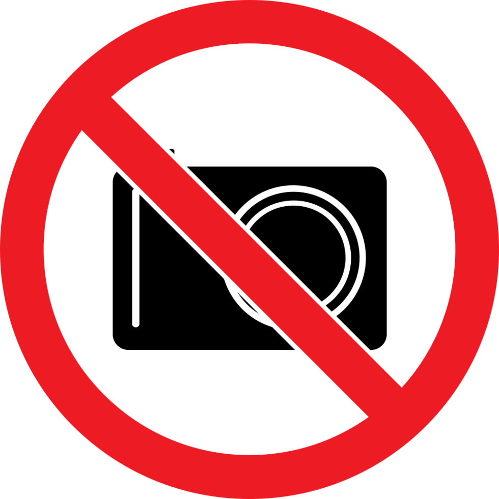 Prohibited sign no camera vector
