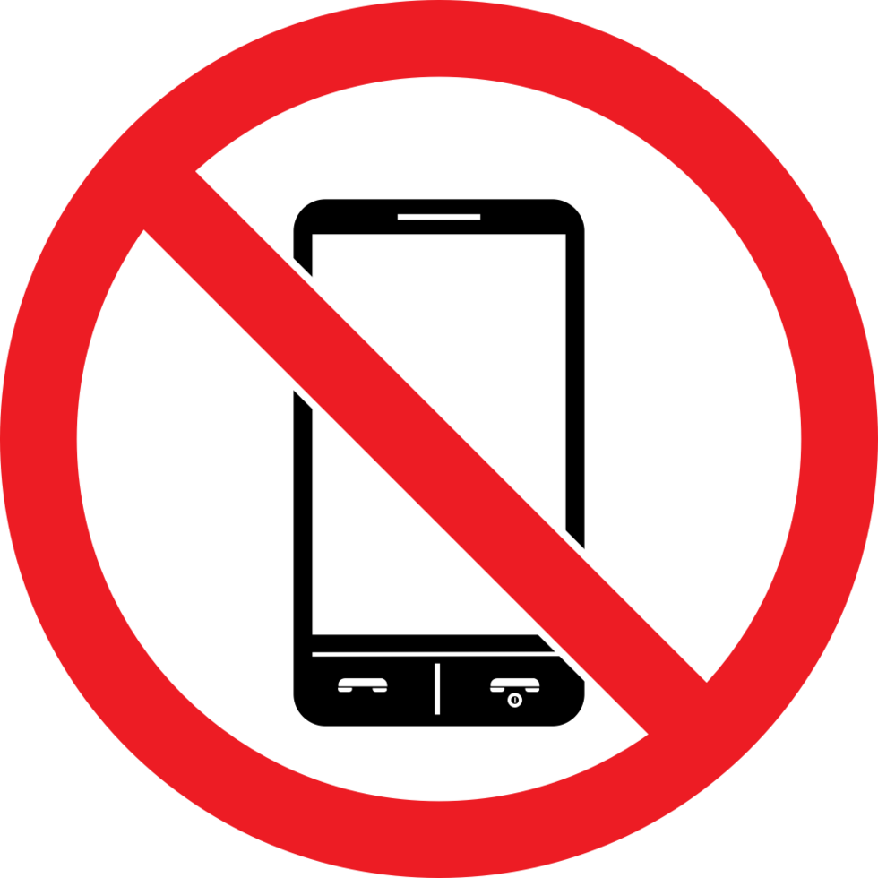 Prohibited sign no handphone vector