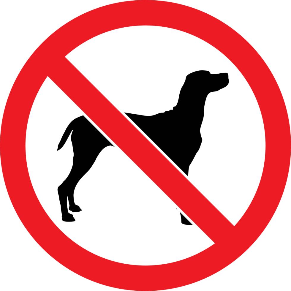 Prohibited sign no dog vector