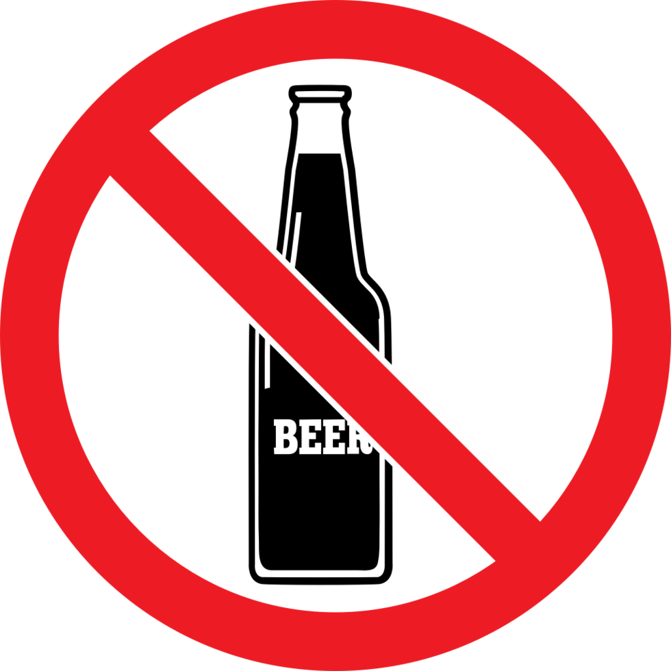 Prohibited sign no drink vector