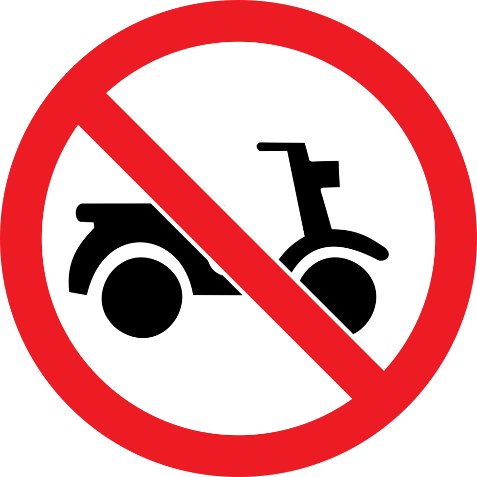 Prohibited sign no scooter vector