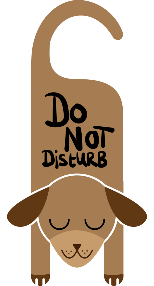 Do not disturb sign animal dog vector