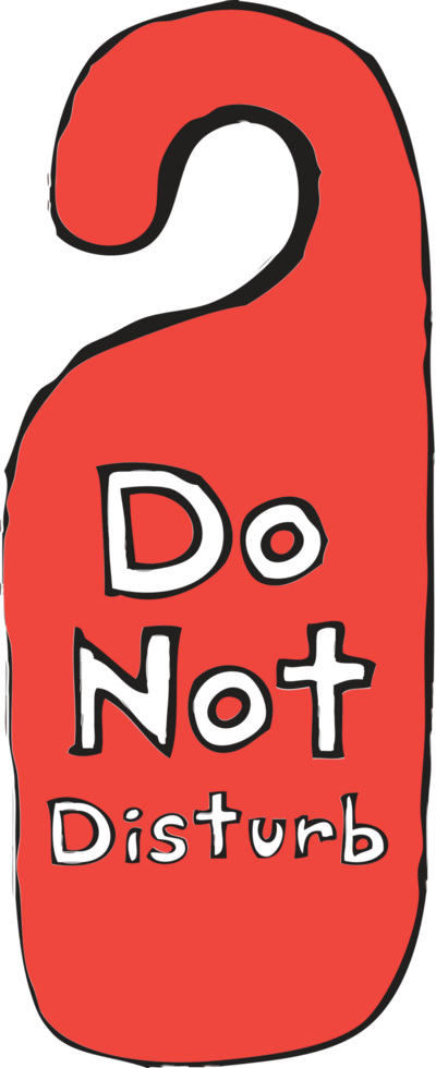 Do not disturb hand drawn vector