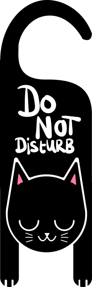 Do not disturb sign animal cat vector