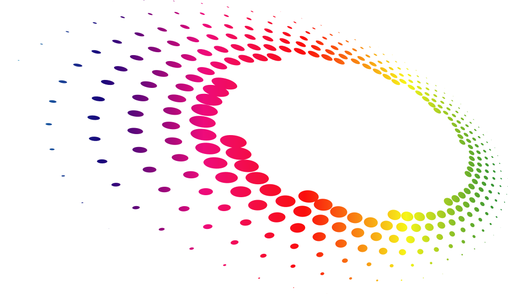 punto de arco iris ovalado abstracto vector