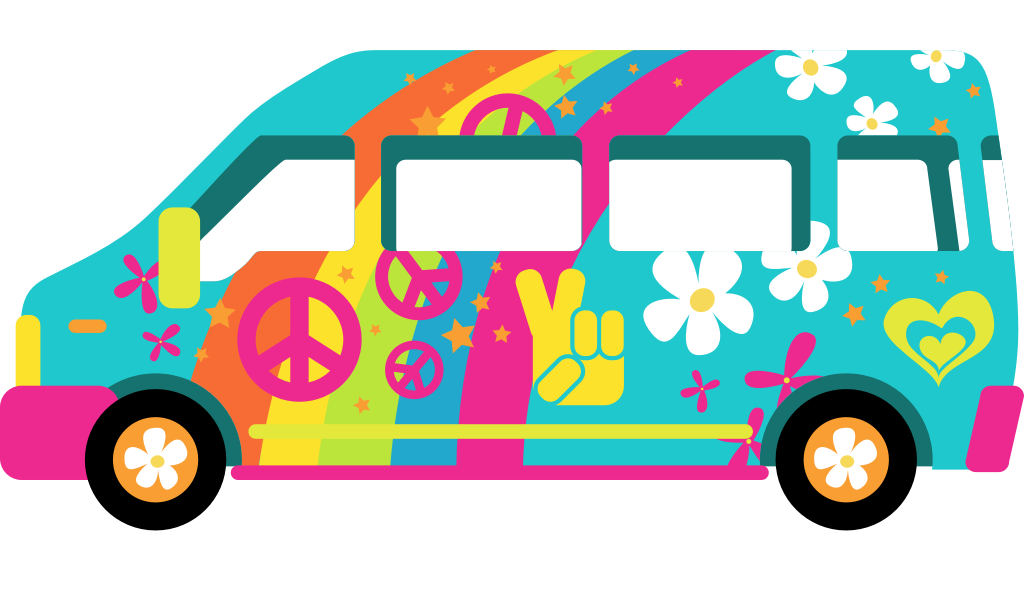 Peace van vector
