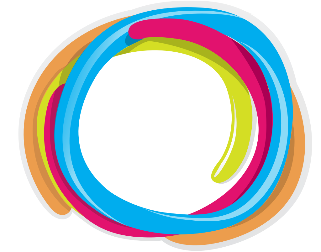 Colorful oval logo vector