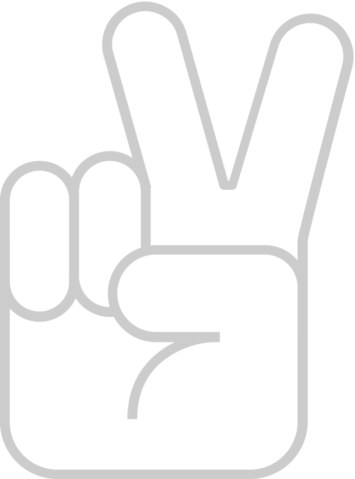 Peace hand gesture vector
