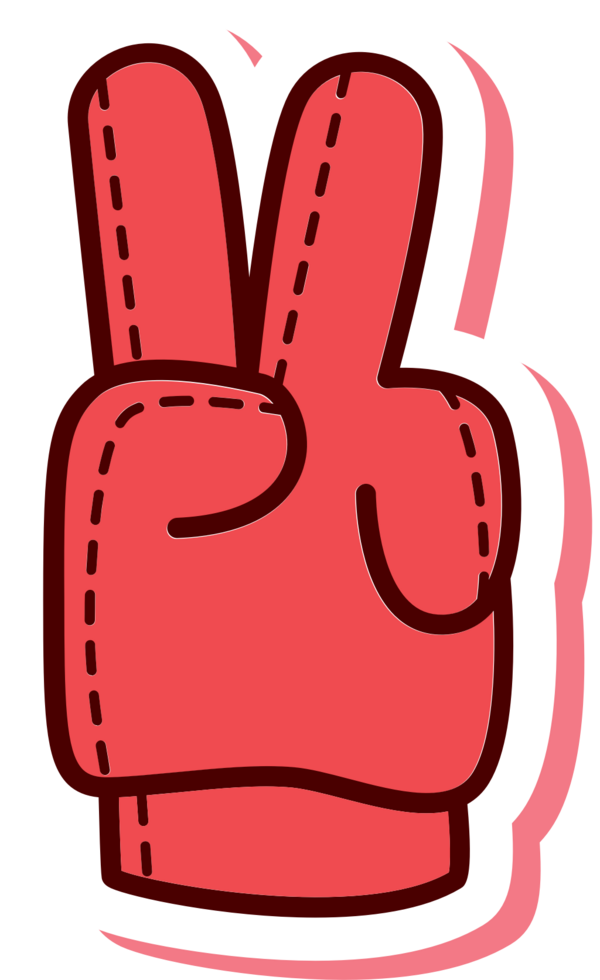 Peace hand gesture vector