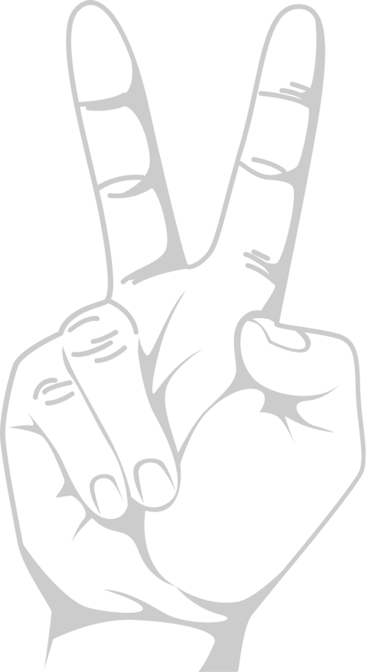 Peace hand gesture vector