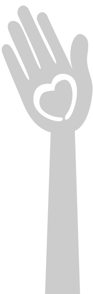 Hand with love symbol vector