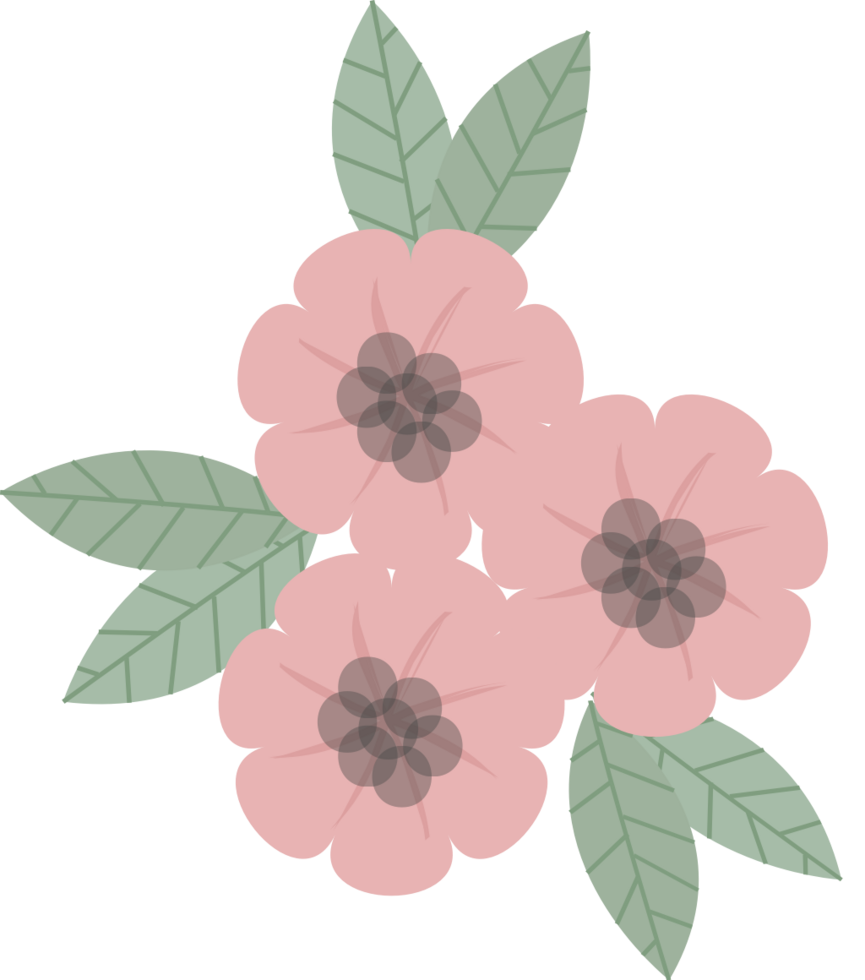 Pink flower vector