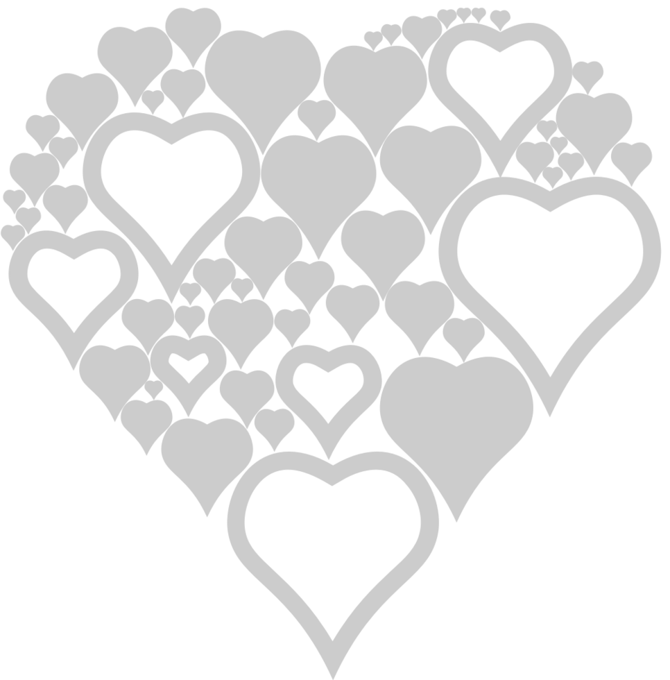 Heart shape composition vector