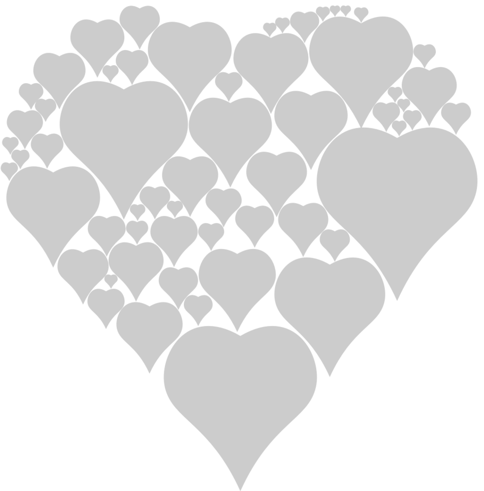 Heart shape composition vector