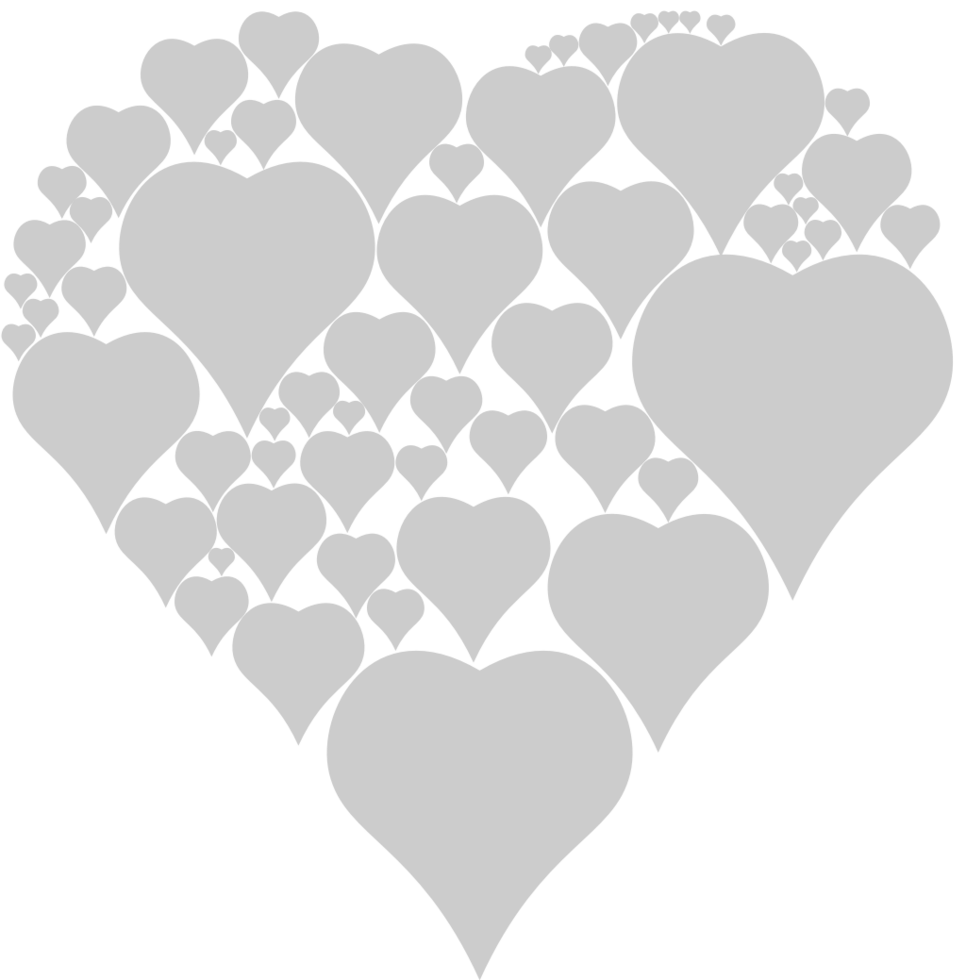 composición en forma de corazón vector