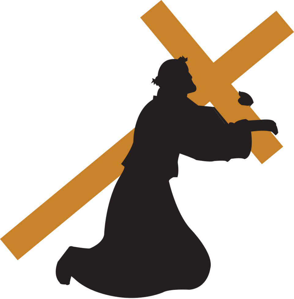 Jesus carrying the cross vector