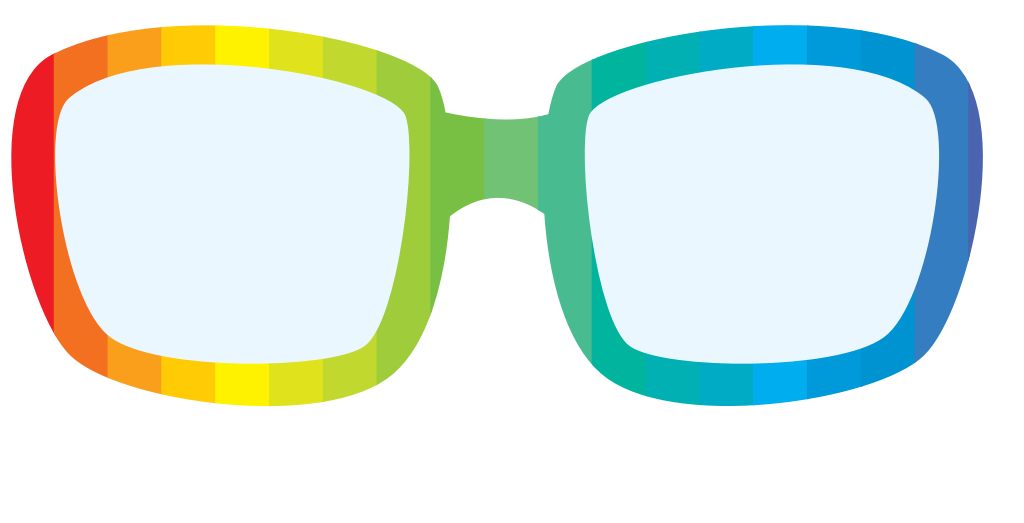 Rainbow glasses  vector