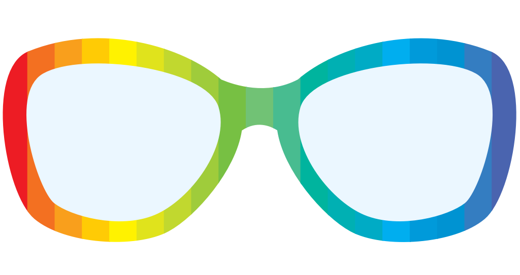 Rainbow glasses  vector