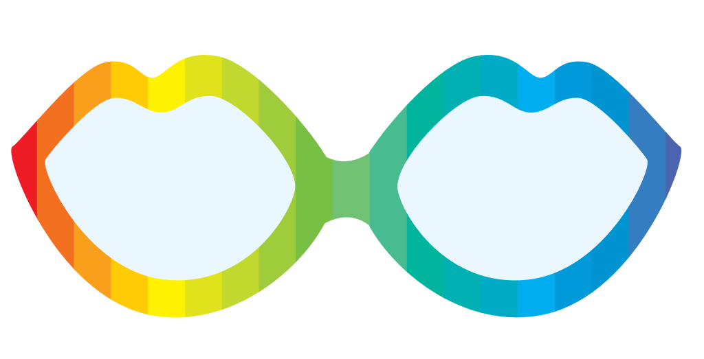 Rainbow glasses  vector