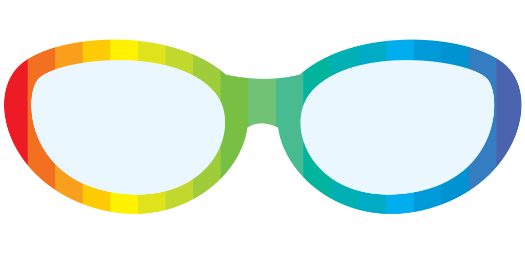Rainbow glasses  vector