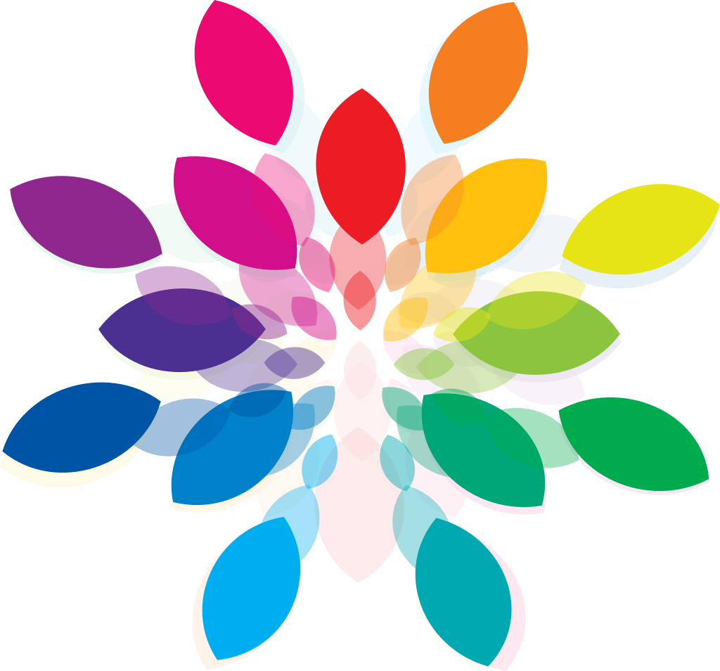 Rainbow flower vector