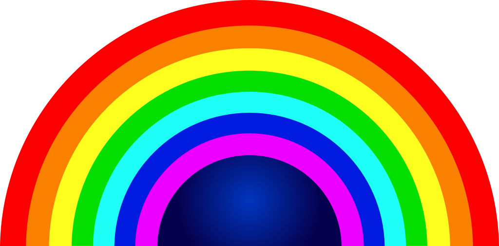 Rainbow half circle vector