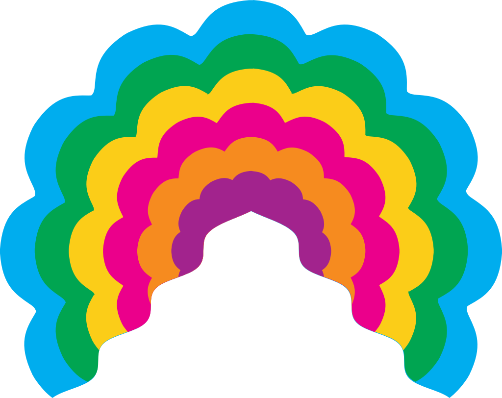 abanico arcoiris vector