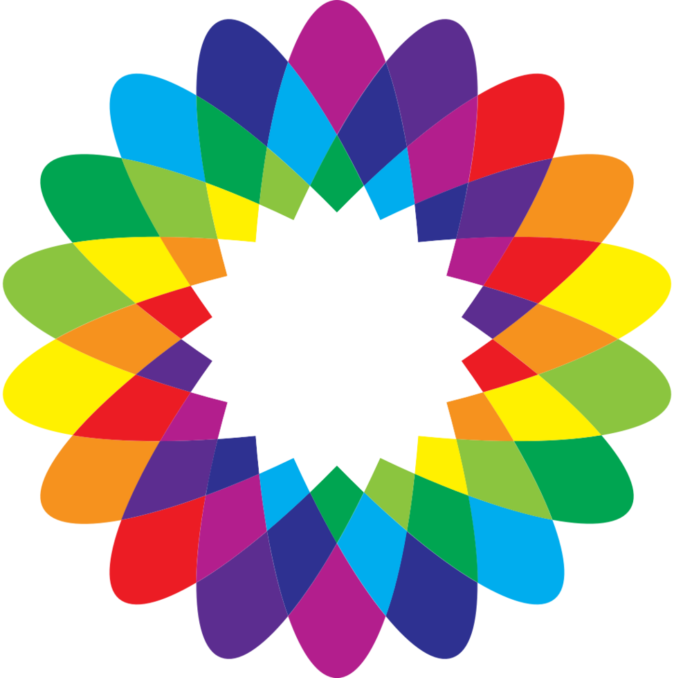 Rainbow flower vector