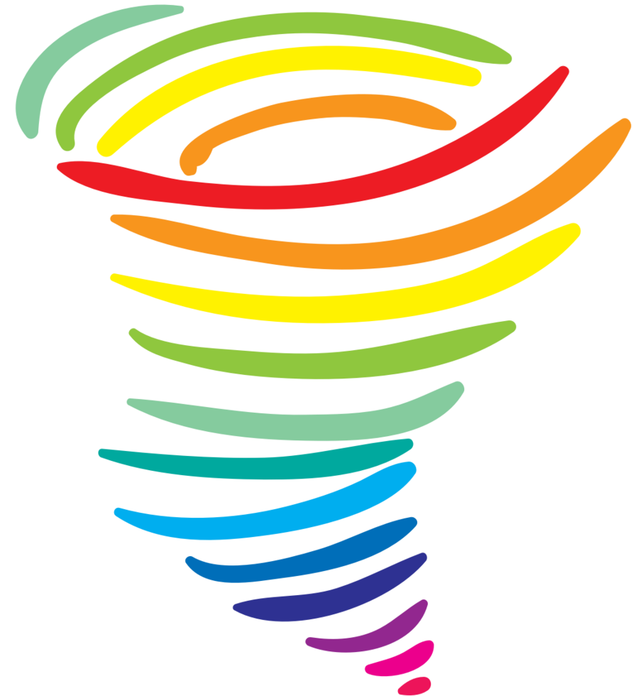 Rainbow tornado vector