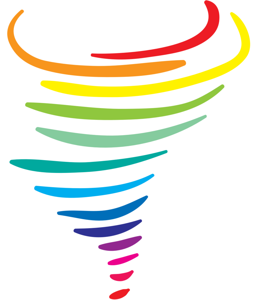 Rainbow tornado vector