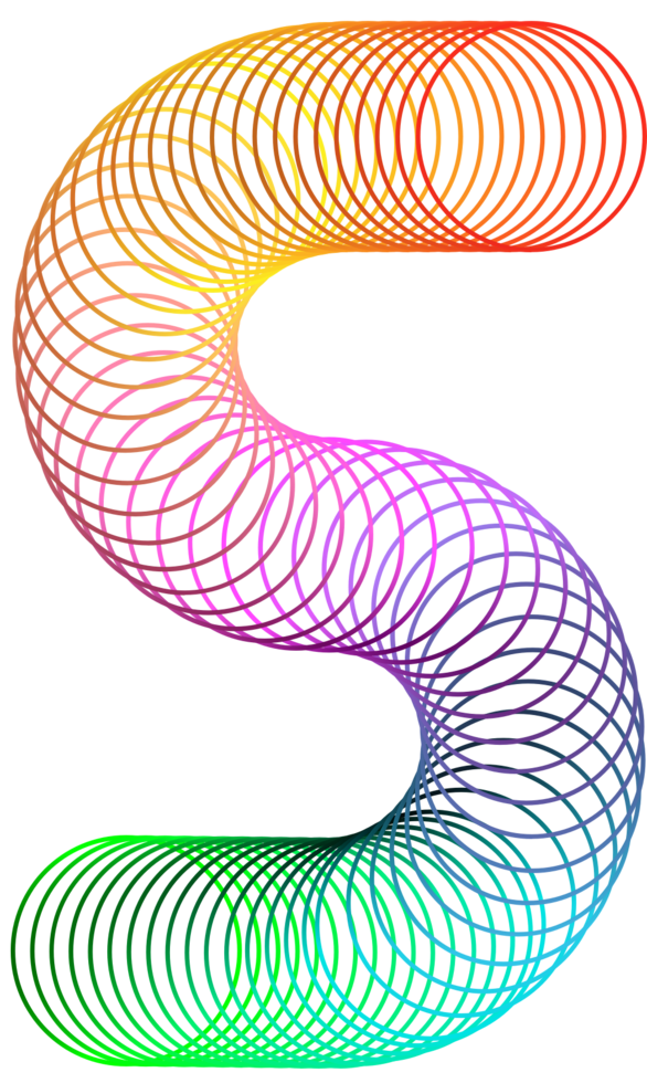 Rainbow slinky vector
