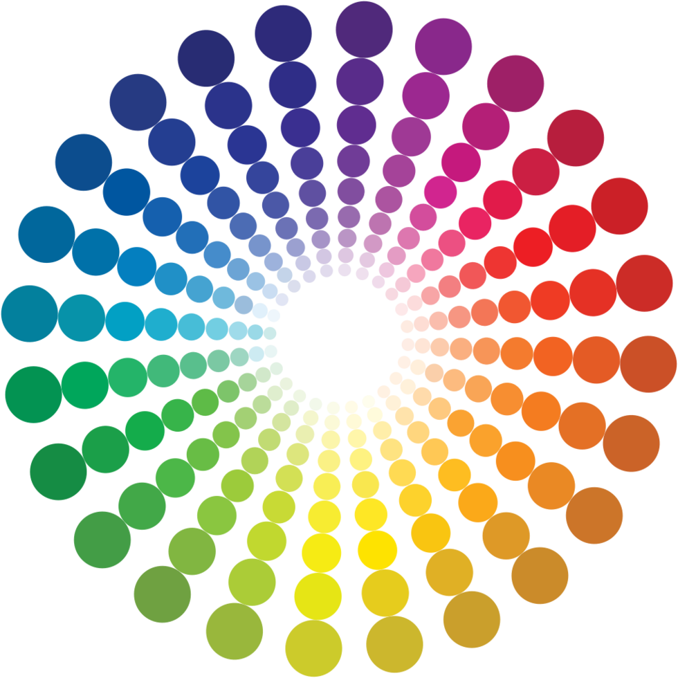 Rainbow dot color swatches vector