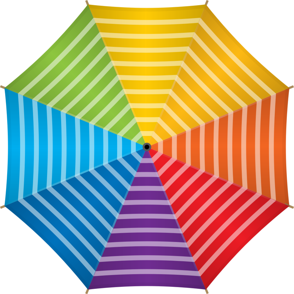 Rainbow umbrella vector