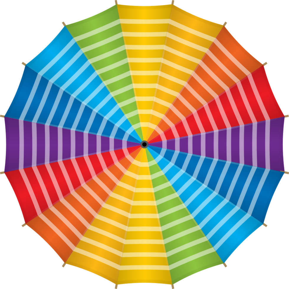 Rainbow umbrella vector
