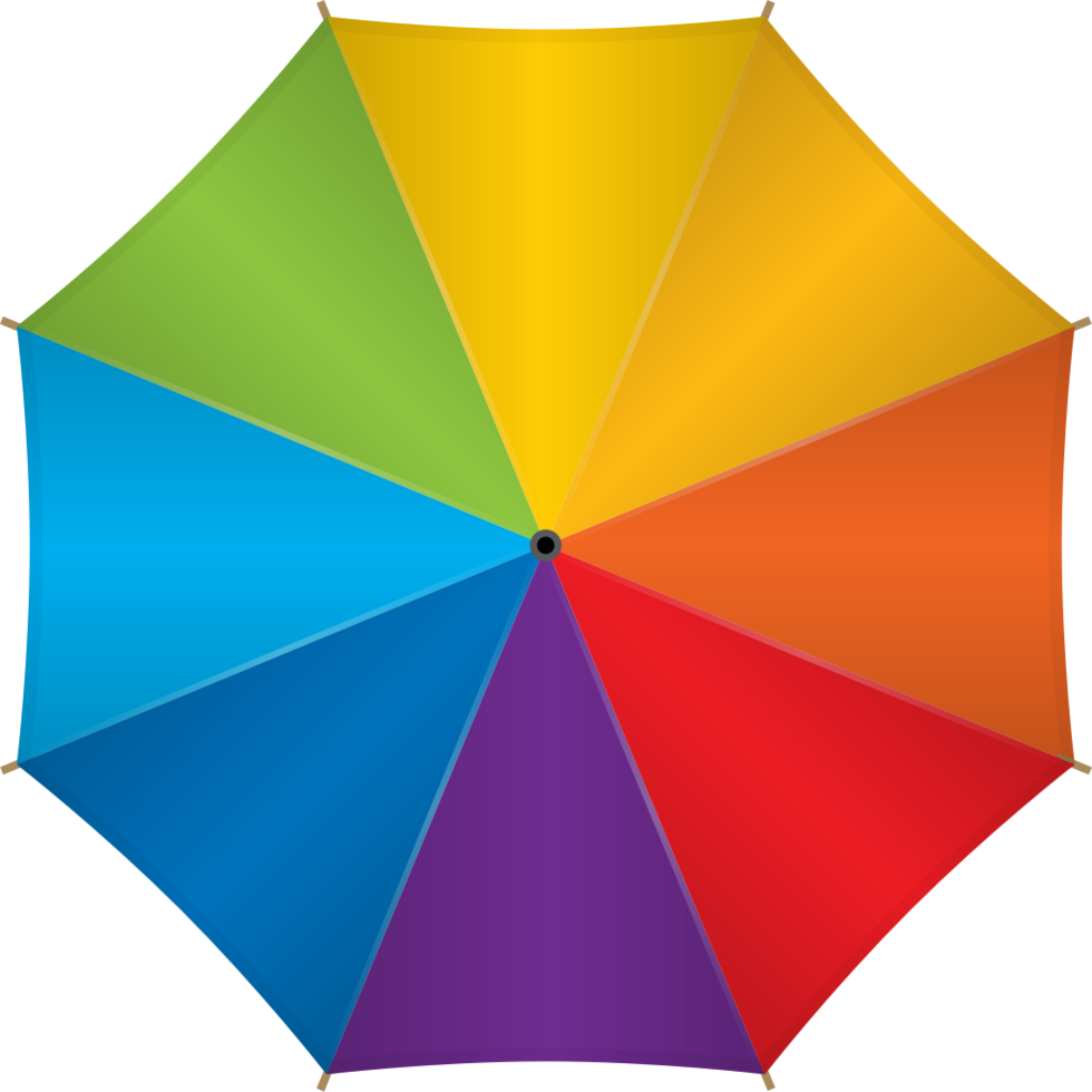 Rainbow umbrella vector