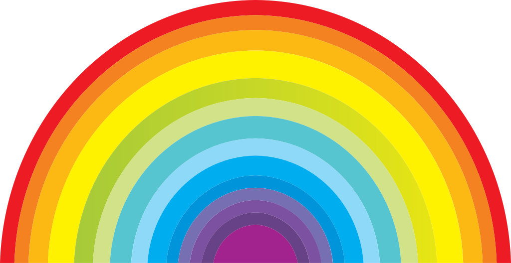 Rainbow half circle vector