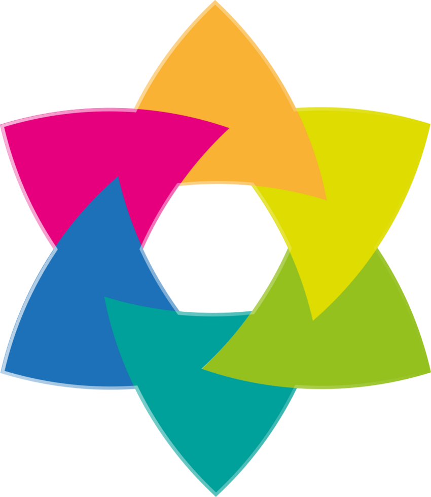 Rainbow logo design vector