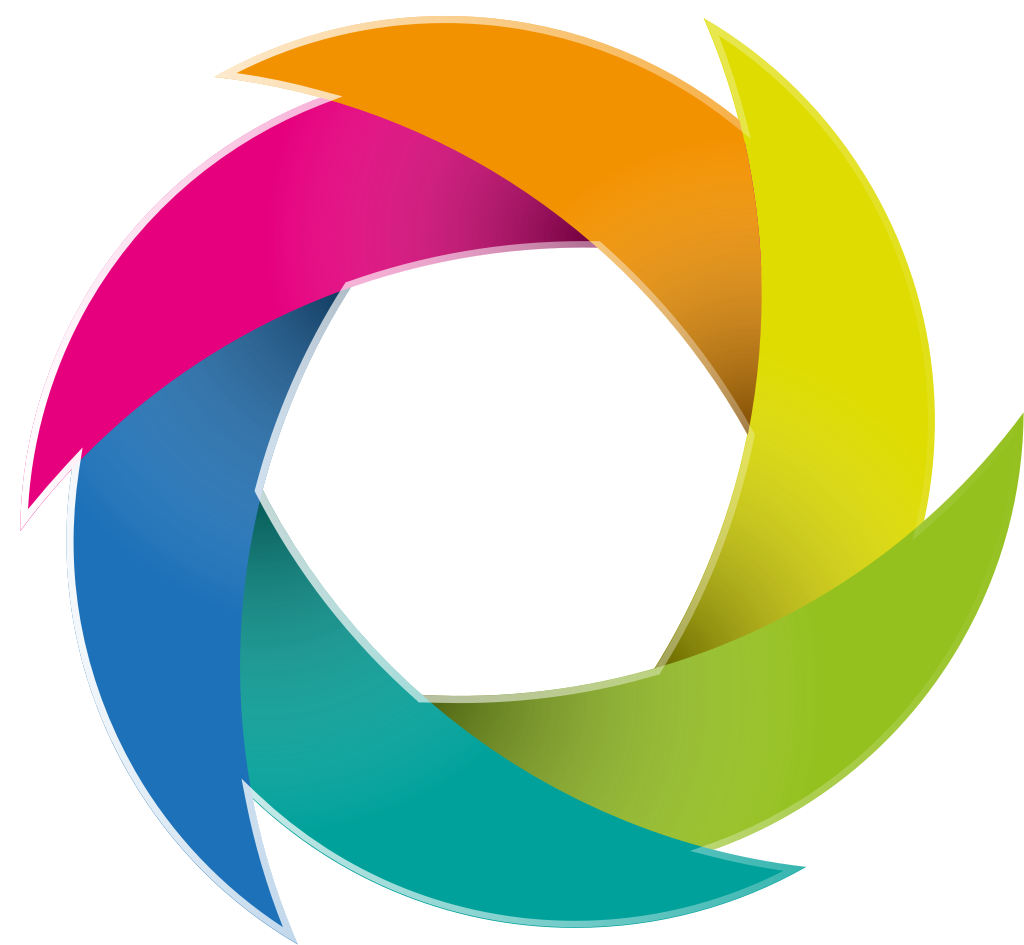 Rainbow logo design vector
