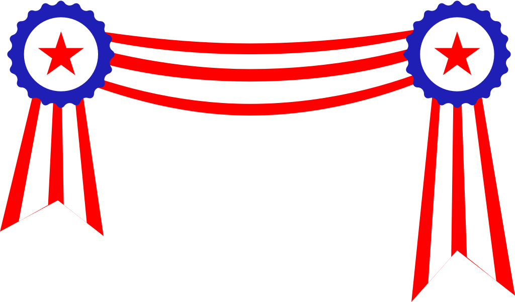 President's day ribbon vector