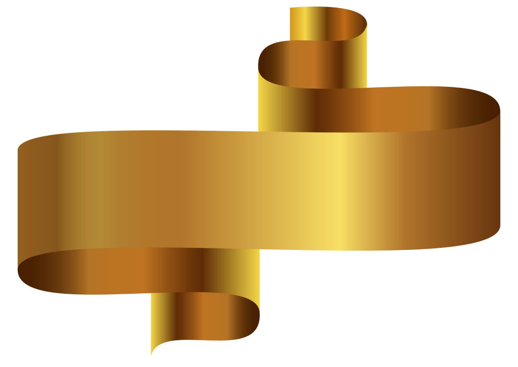 Gold ribbon vector