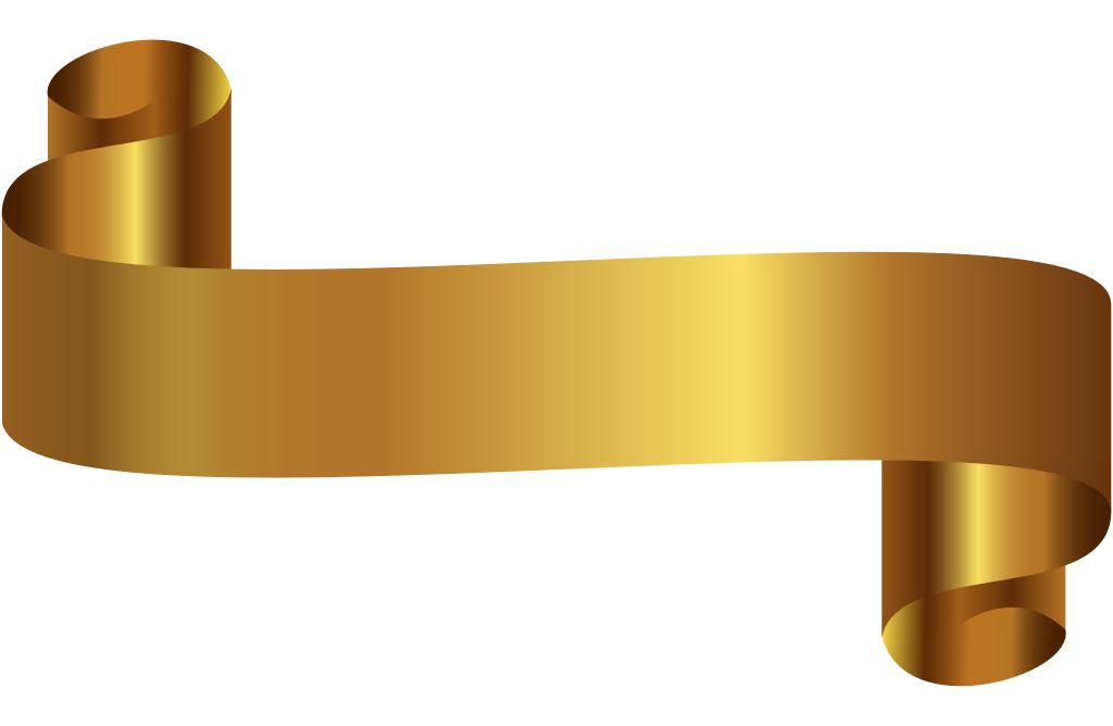Gold ribbon vector