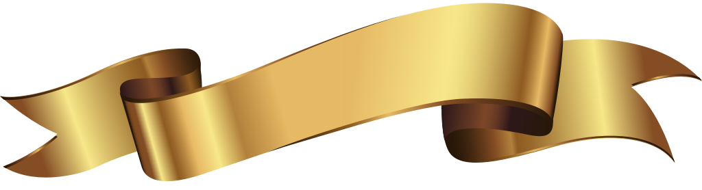 Golden ribbon vector