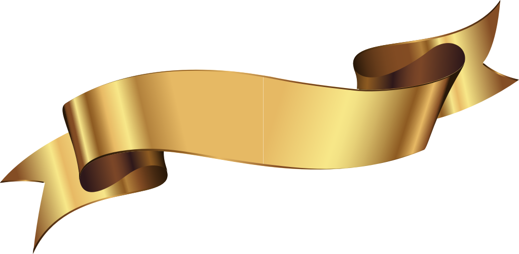 Golden ribbon vector