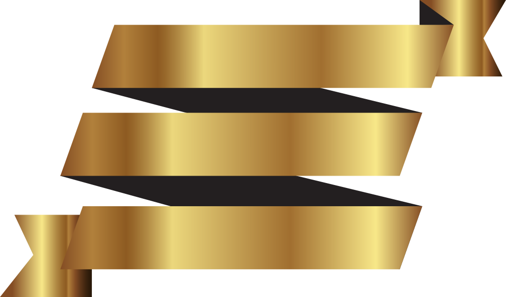 Gold ribbon vector