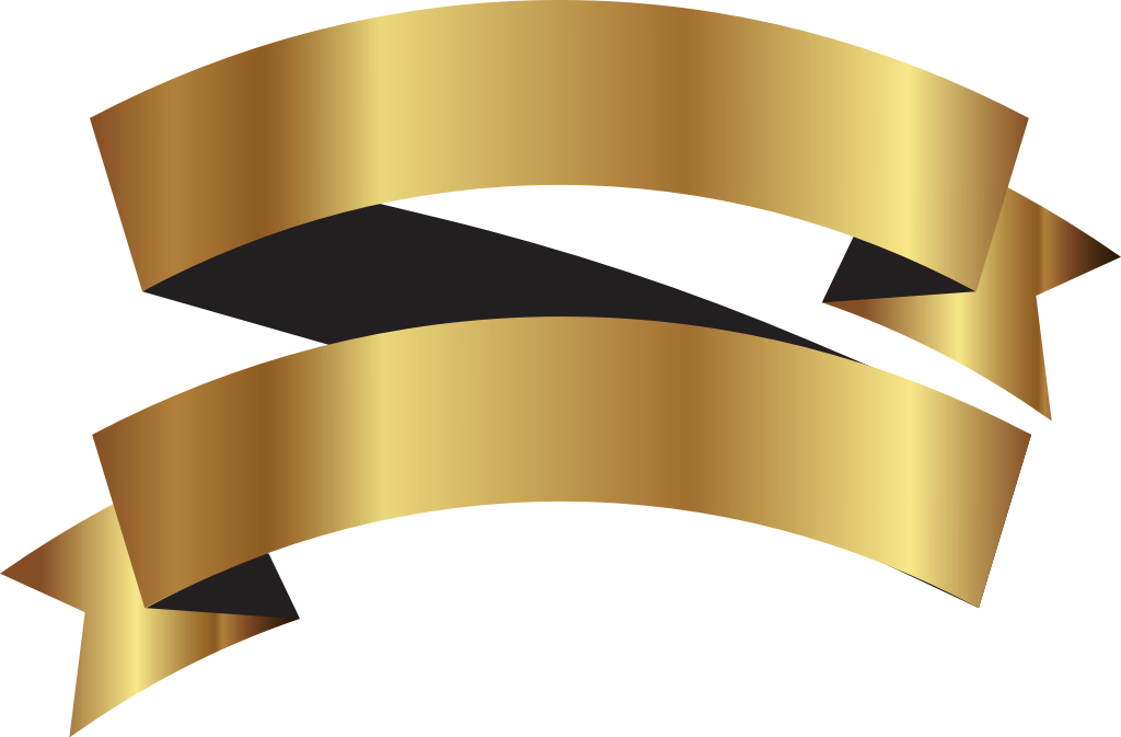Gold ribbon vector