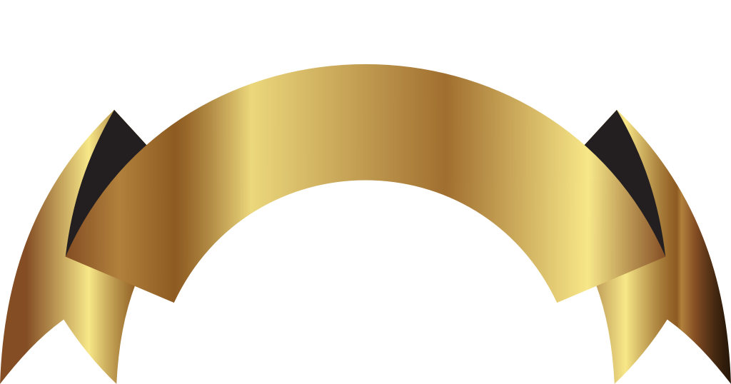 Gold ribbon vector