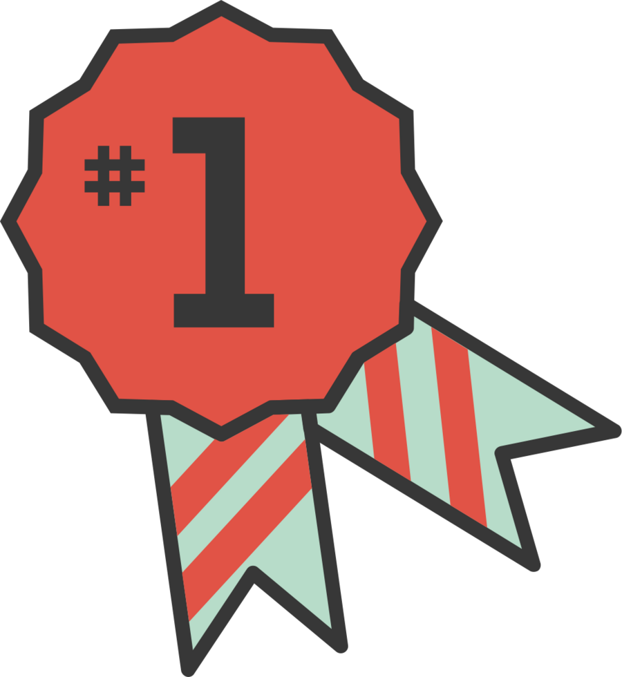 First place ribbon vector