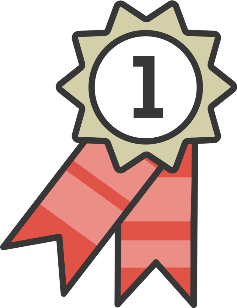 First place ribbon vector