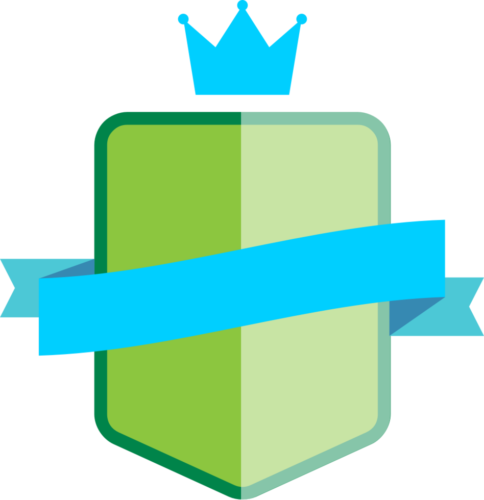 Badge with ribbon vector