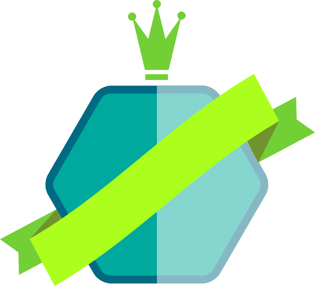 Badge with ribbon vector